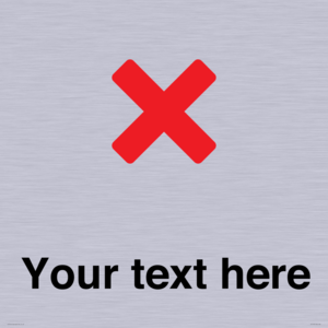 Custom plain background, red cross sign